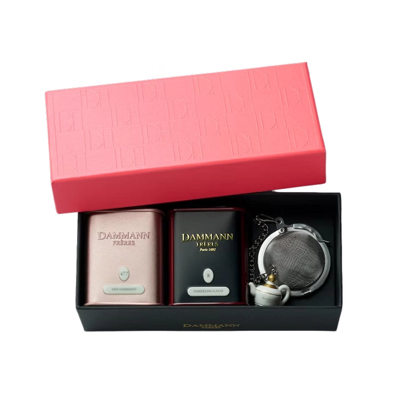 Coffret de 3 boites de thés Jardin Romantique Dammann Frères