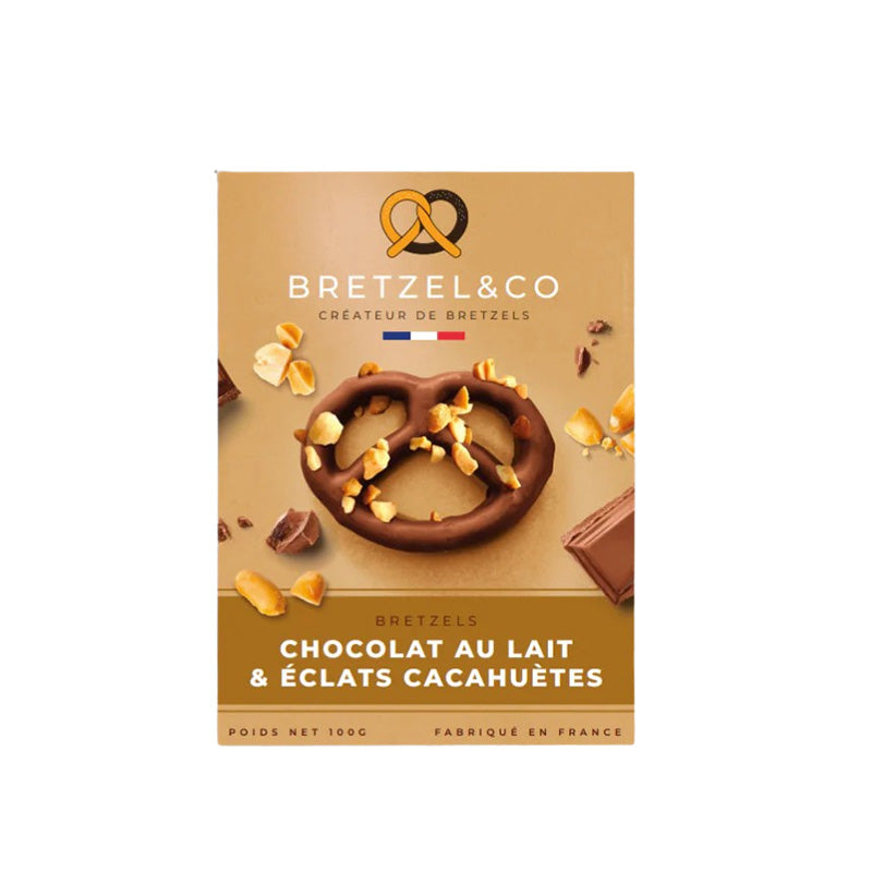 Bretzels chocolat au lait et cacahuètes 100g Bretzel&Co