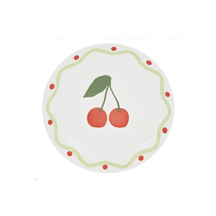 Assiette à dessert en porcelaine de 19cm Cerise Fruity Atmosphera