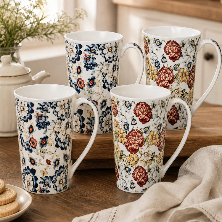 Coffret de 4 mugs en porcelaine de 35 cl Ornella Table Passion