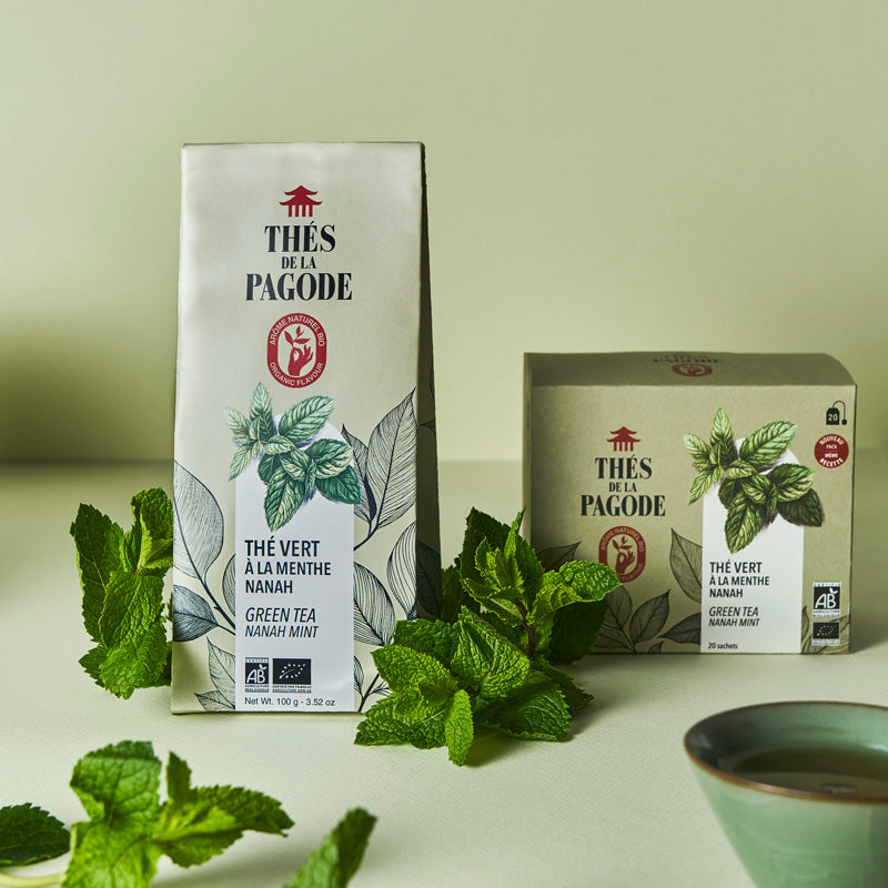 Coffret de 20 infusettes de thé vert menthe Nanah bio Thés de la Pagode