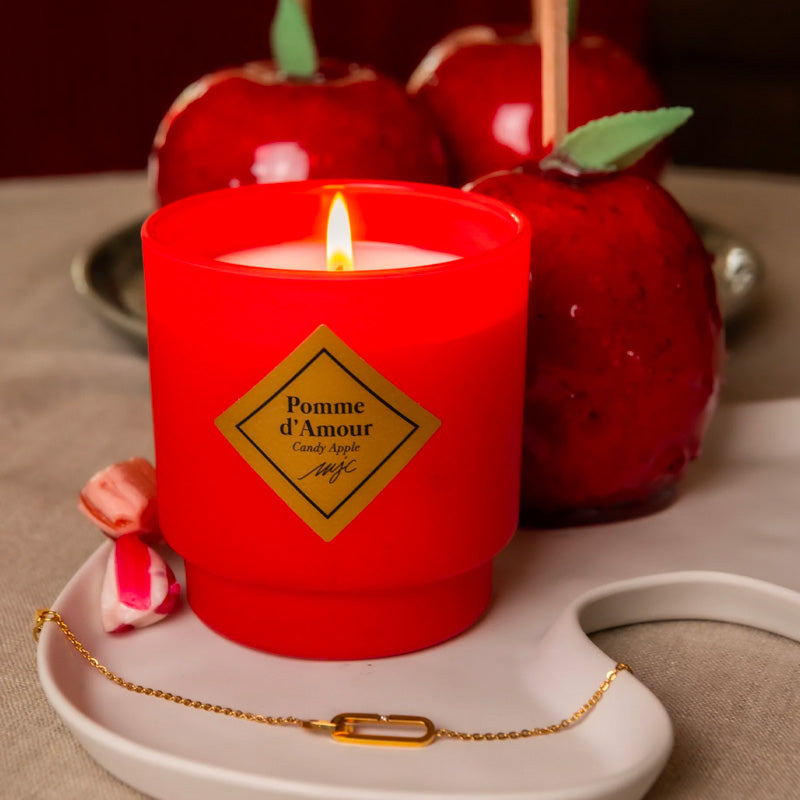 Bougie bijou bracelet doré pomme d'amour My Jolie Candle
