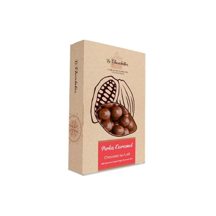 Boite de perles caramel au chocolat au lait 130g Le Chocolatier
