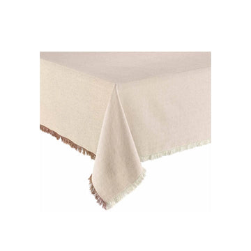 Nappe Kalea 100% coton 250cm Naturel Tabac SDE