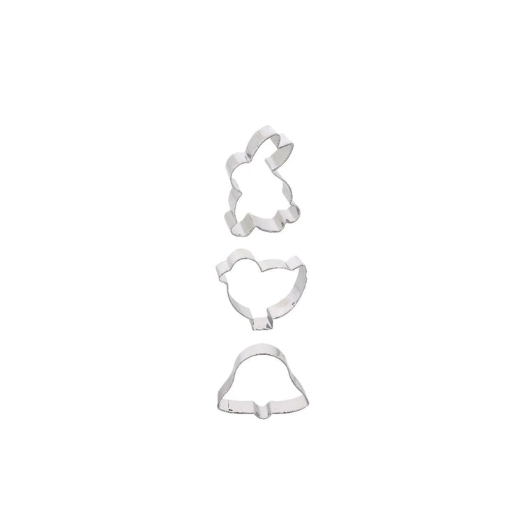 3 emportes pièce en inox pour pâques Patisdecor