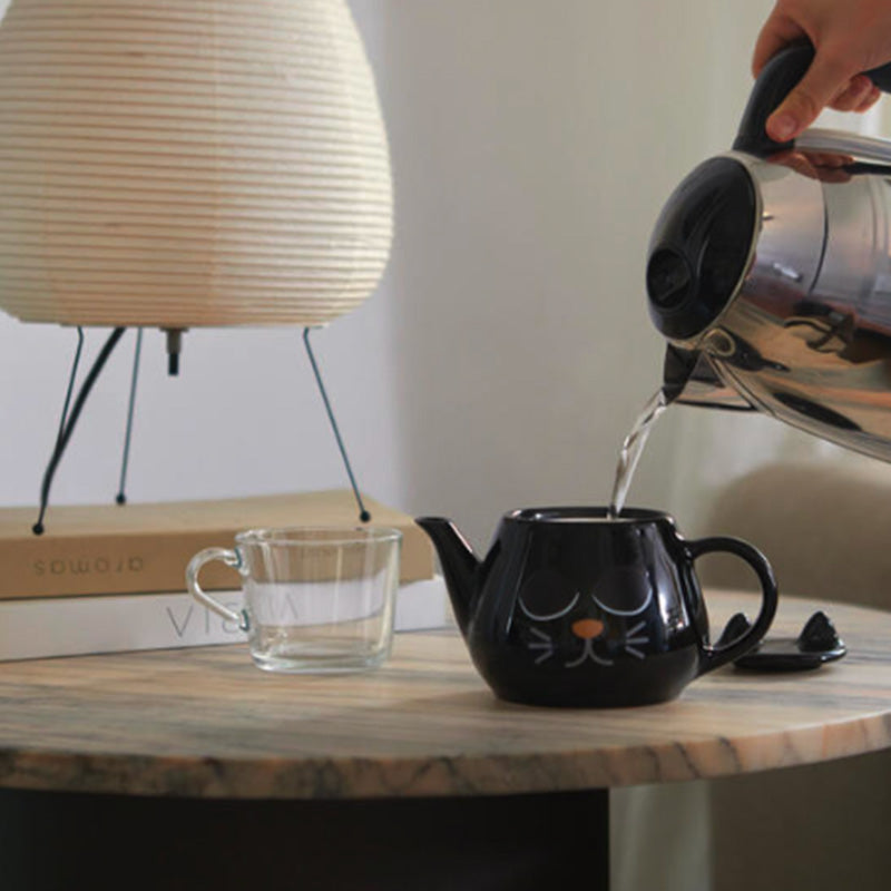Théière en céramique noir Wake Cat Balvi