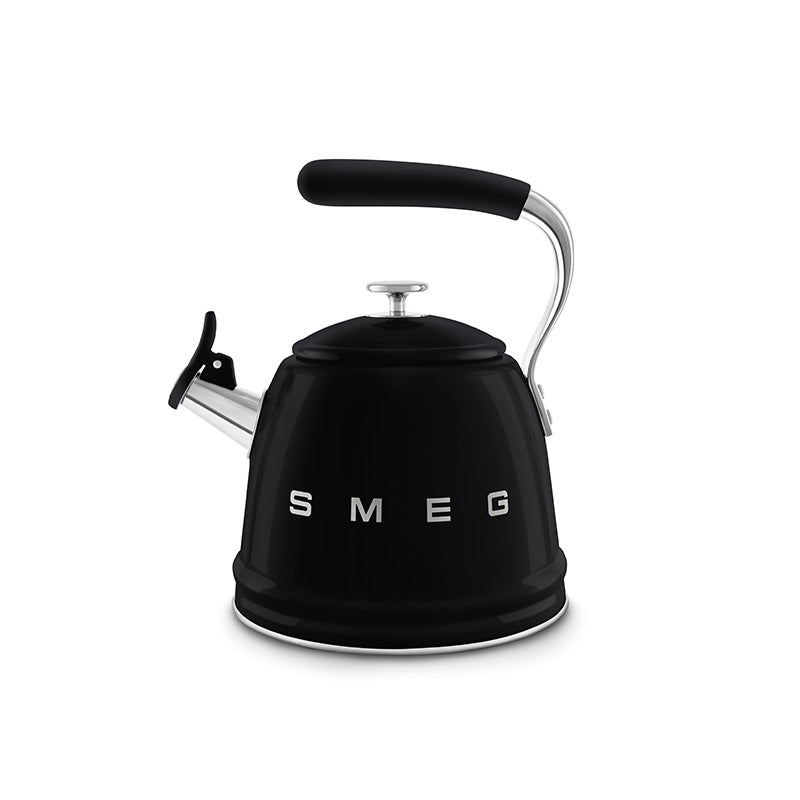 Bouilloire sifflante 2,3 L Noir Années 50 Smeg