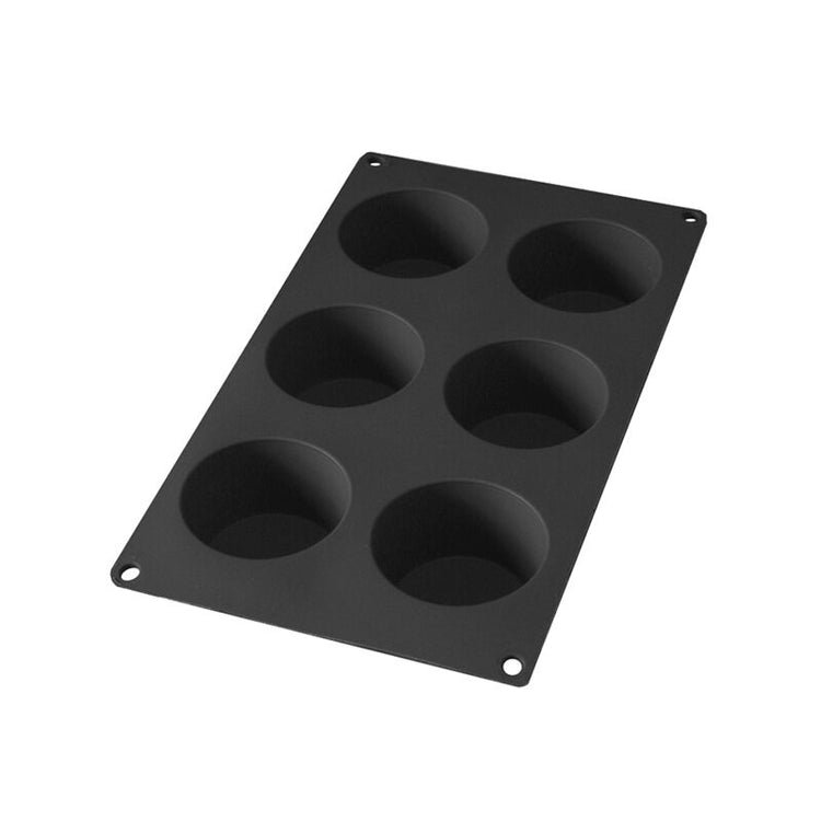 Moule muffins en silicone antiadhésif de 6 cavités noir Lékué