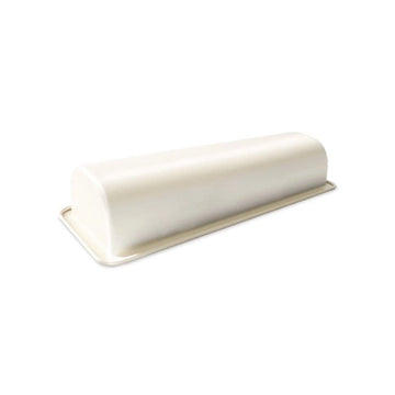 Moule à bûche antiadhésif en acier inoxydable et silicone 28 cm beige Scrapcooking