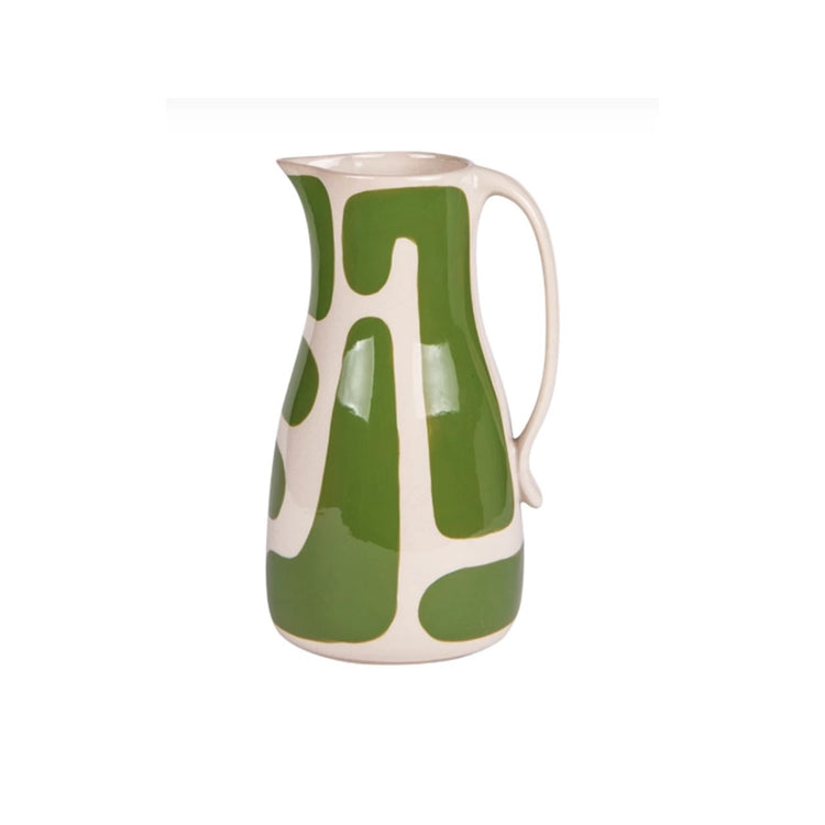 Pichet en grès de 1,8L vert Lulli Table Passion