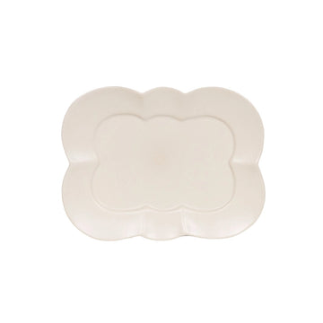 Plat rectangulaire grès 20x15,5 cm Blanc Chado Table Passion