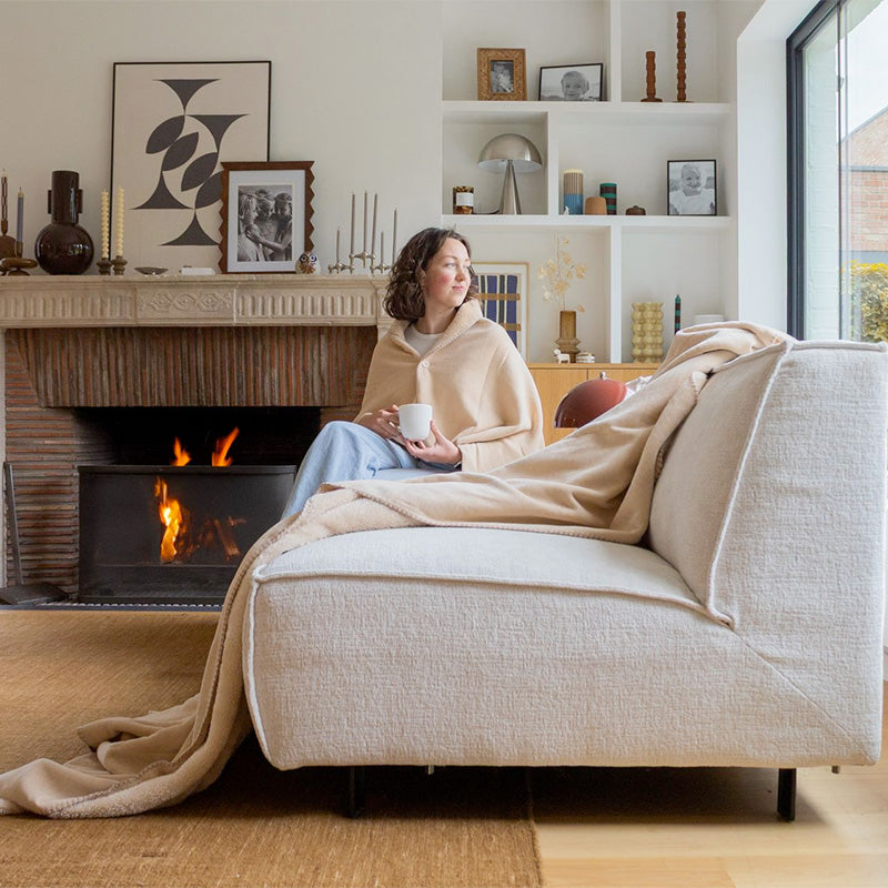 Poncho 130x80 cm ivoire Tomo Tiseco