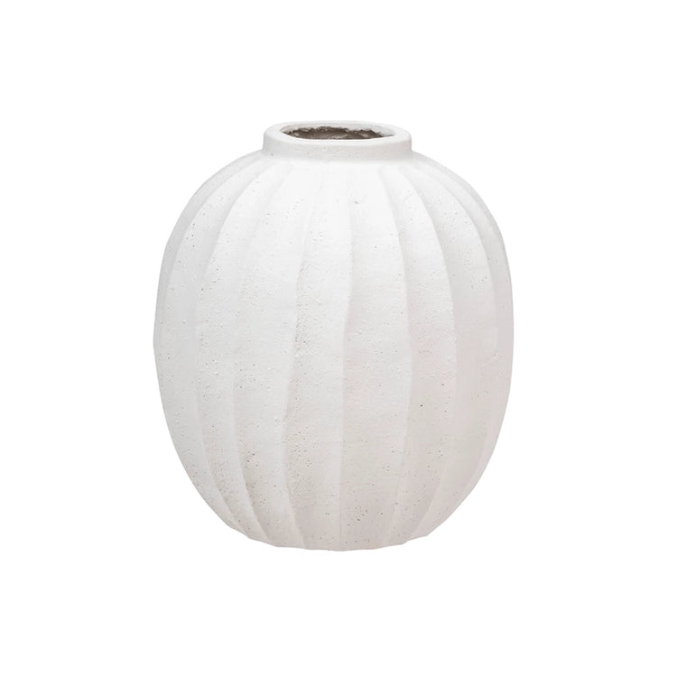 Vase boule en céramique blanc de 44,5 cm Amia Atmosphera