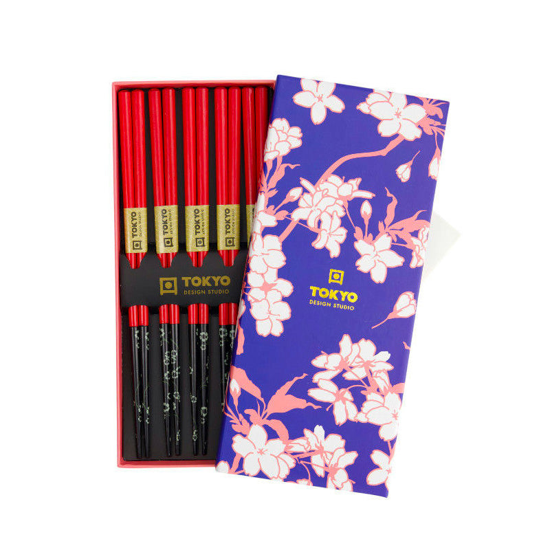 Coffret de 5 baguettes fleurs Tokyo Design