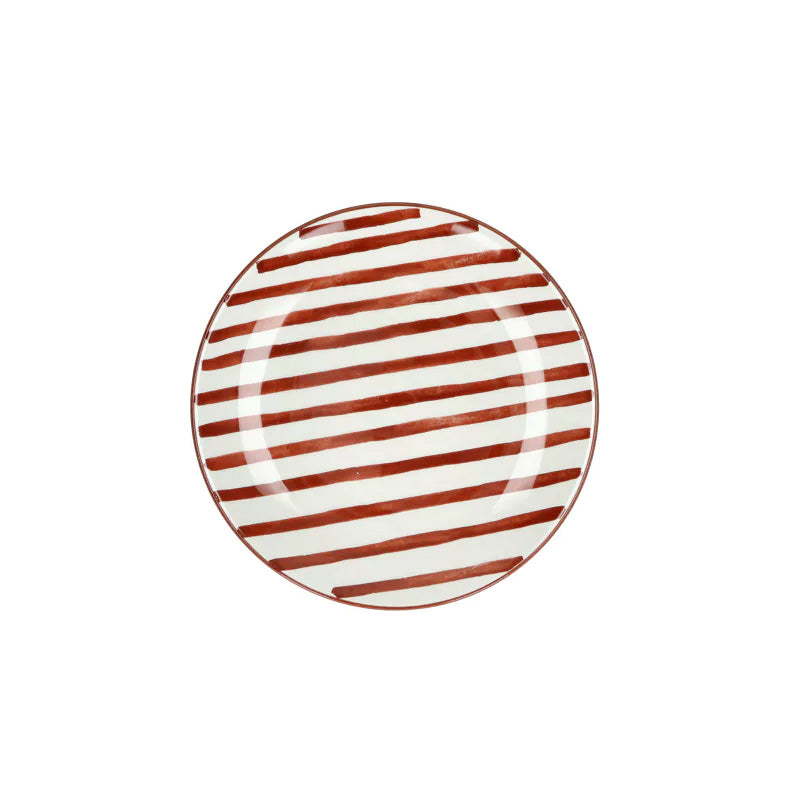 4 assiettes à dessert en porcelaine 20,3 cm rouille Mykonos Pomax