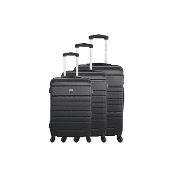 Set de 3 valises 4 roues ABS Noir France bag