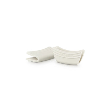 Set de 2 poignées en silicone meringue Le Creuset