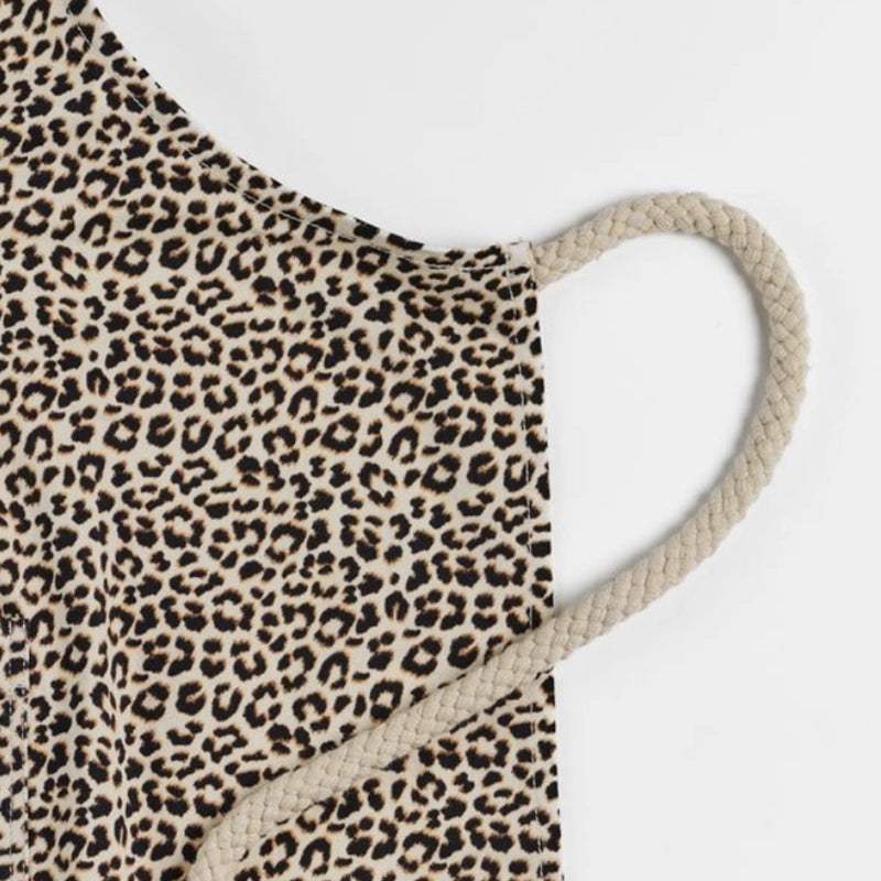 Tablier en coton pour femme Léopard Corde Les Tabliers de Julie Andrieu