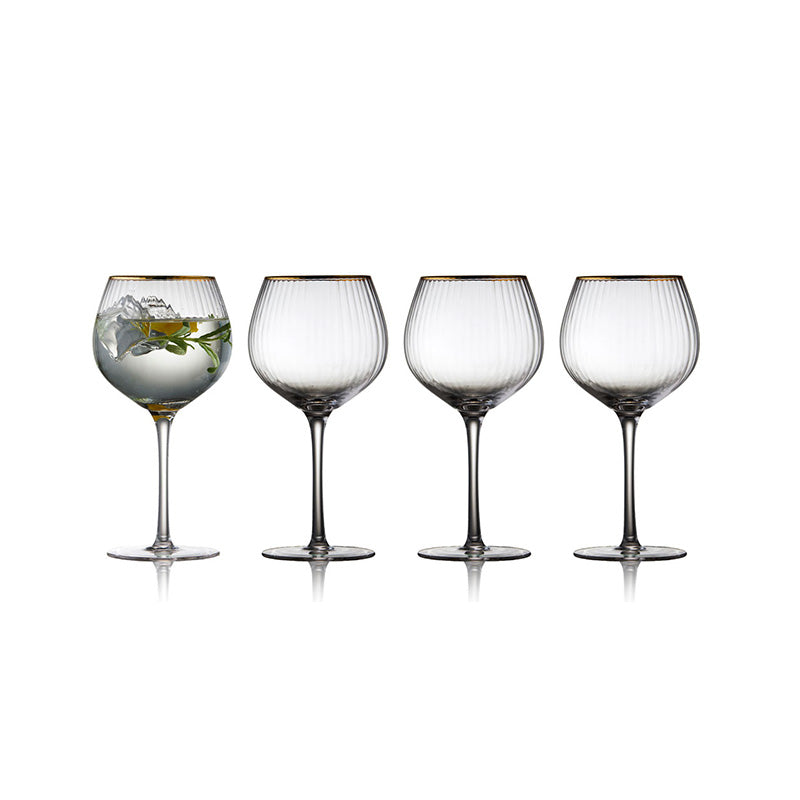 Boite de 4 verres de gin en verre de 65cl Palermo Gold Lyngby