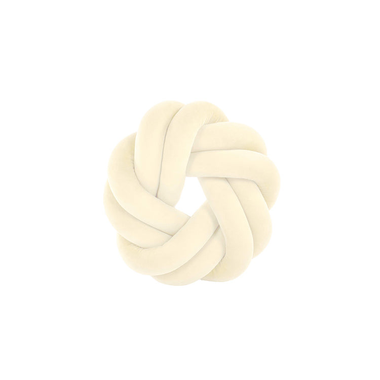 Coussin rempli noeud 30x30x7 cm ivoire Tiseco