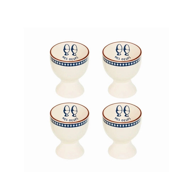 Set 4 coquetiers grès 5 cm Coloris variés Brunch Table Passion