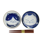 Coffret 2 bols porcelaine 500ml et baguettes Cat Tayo Tokyo Design
