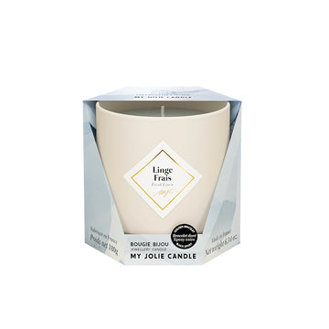 Bougie Bijou Les Essentielles bracelet or billes noires Linge frais Jolie Candle