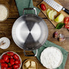 Plat sautoir en inox 24 cm Castel'Pro Cristel