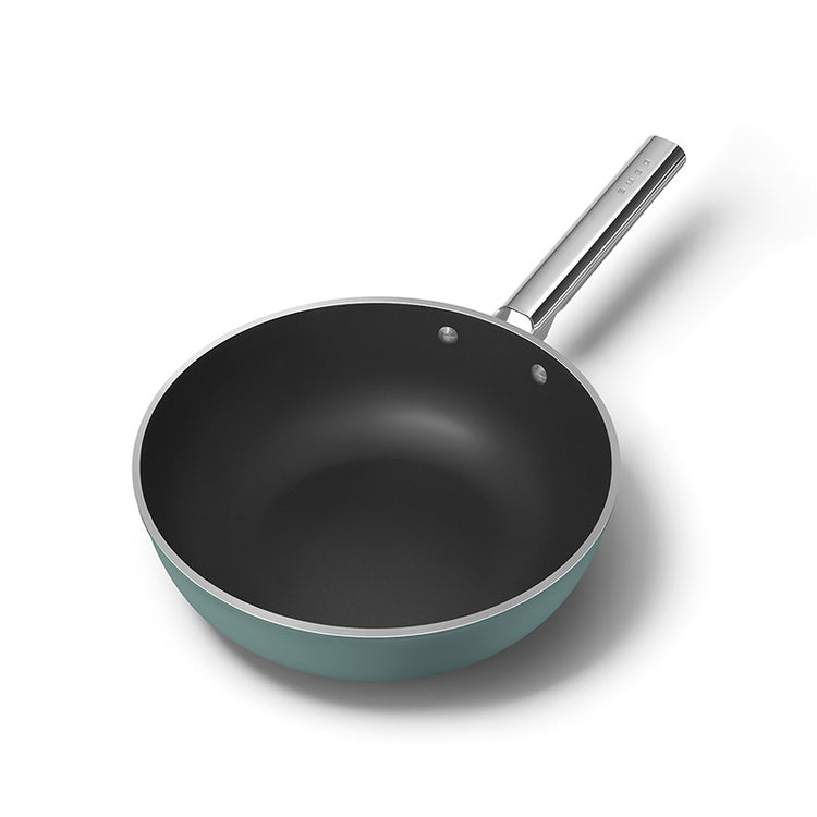 Wok 30 cm Vert Émeraude Mat Années 50 Smeg