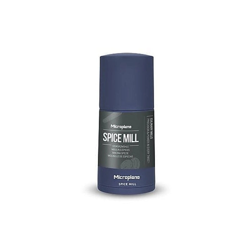Moulin à épices et râpe en acier inoxydable bleu denim de 12cm Microplane