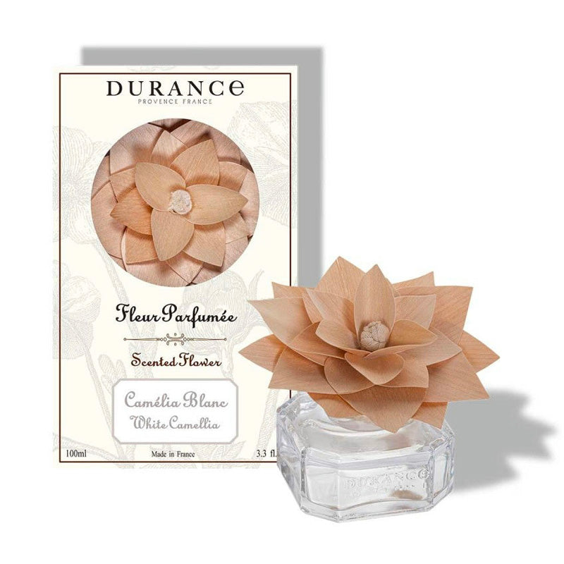 Fleur parfumée en bois 100 mL Camélia Blanc Durance