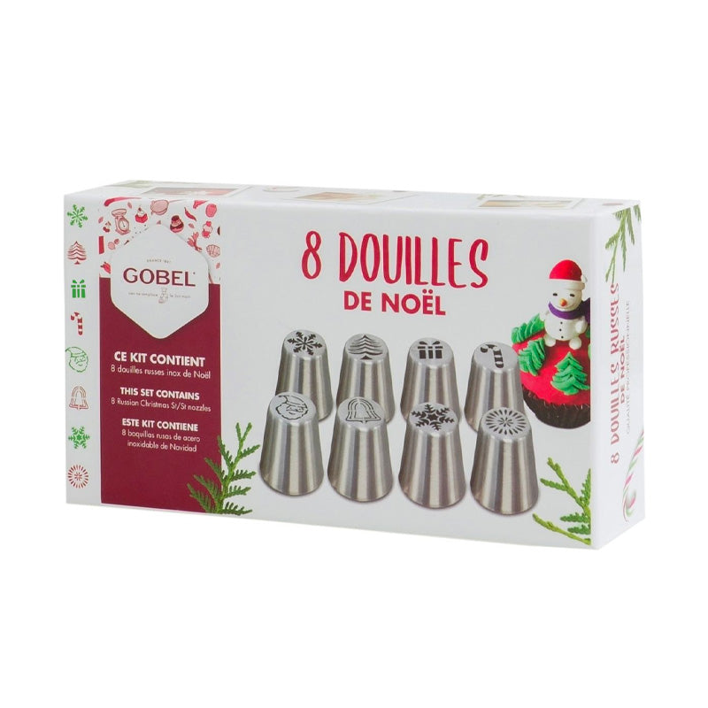 Coffret de 8 douilles à pâtisserie de Noël Gobel