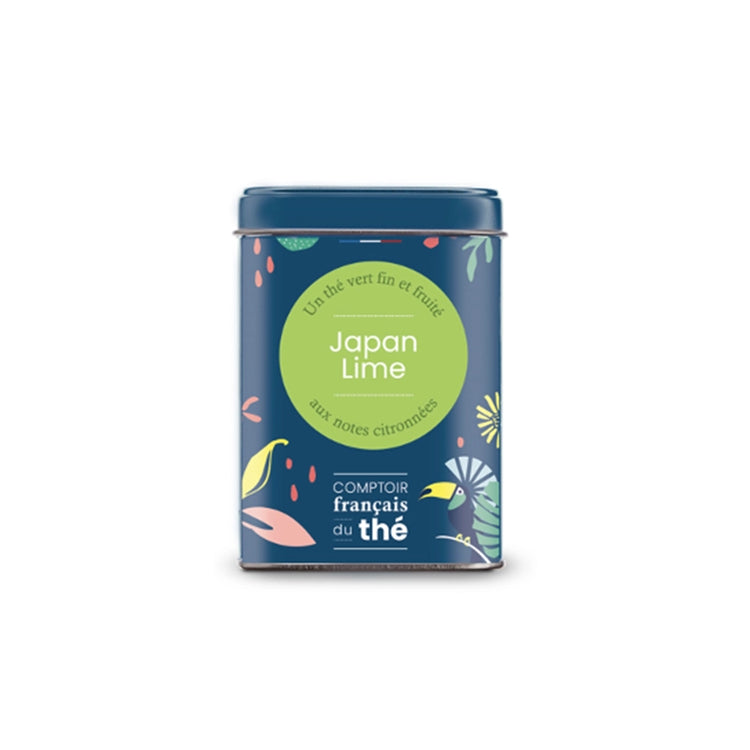 Boîte de thé vert Japan Lime en vrac de 90g Comptoir Français du Thé