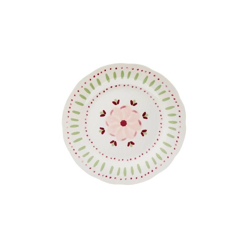 Assiette à dessert en porcelaine de 19,5 cm Fleur De Rose Atmosphera