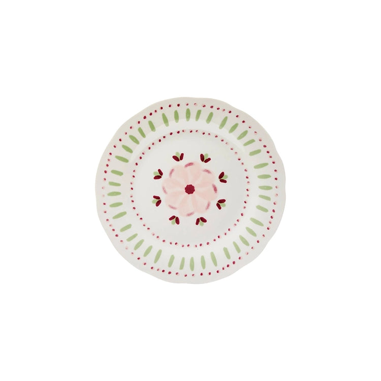 Assiette à dessert en porcelaine de 19,5 cm Fleur De Rose Atmosphera