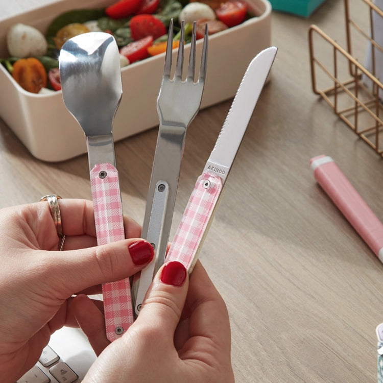 Couverts en acier inoxydable magnétique Vichy Rose 12:34 Akinod