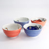 Coffret 4 bols en porcelaine 500 ml Seafood Tokyo Design