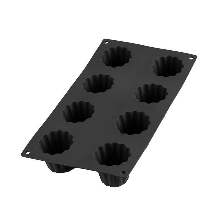 Moule pour 8 cannelés en silicone antiadhésif noir Lékué