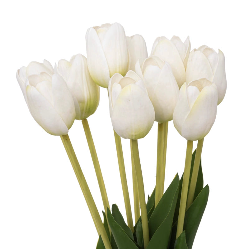 Bouquet de fausses tulipes blanches de 48cm Atmosphera