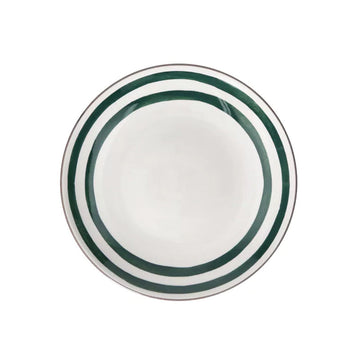 4 assiettes plates en porcelaine 27 cm vert Mykonos Pomax