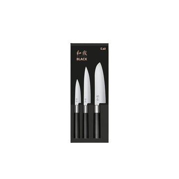 Set de 3 couteaux japonais Wasabi Black Kai