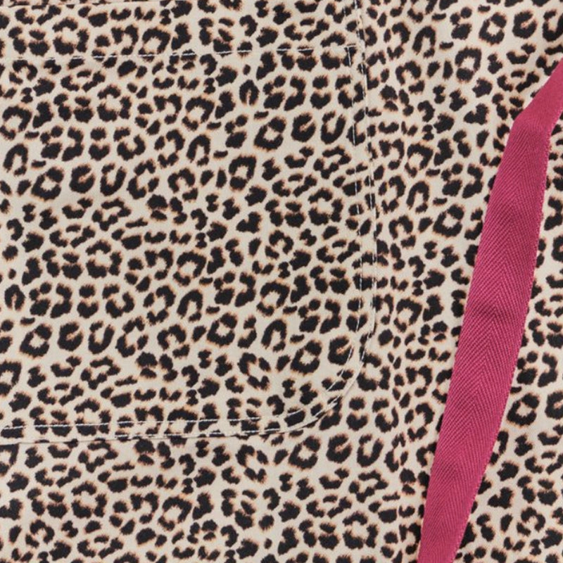 Tablier en coton pour femme Léopard Prune Les Tabliers de Julie Andrieu