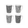 Coffret de 4 mugs en porcelaine de 40 cl Savane Table Passion