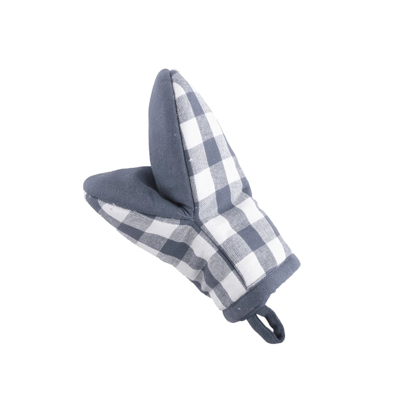 Set de 2 maniques en coton bleu Gingheam Tiseco