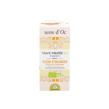 Tisane fleur d'oranger, passiflore et mandarine bio 15 sachets Terre d'Oc