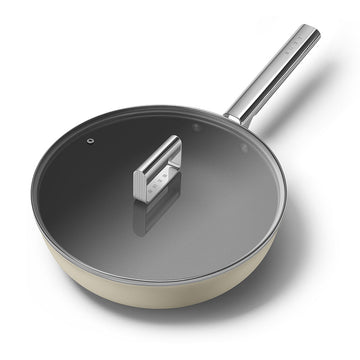 Wok 30 cm Crème Mat Années 50 Smeg