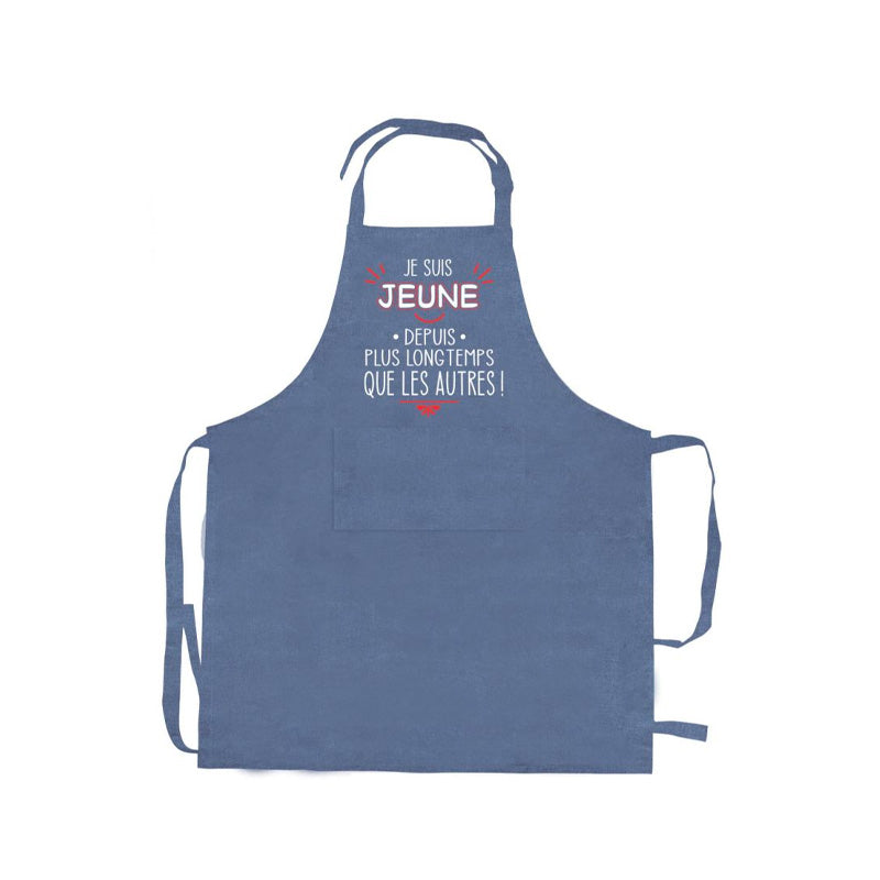Tablier de cuisine en jeans Je Suis Jeune 72x90cm Winkler