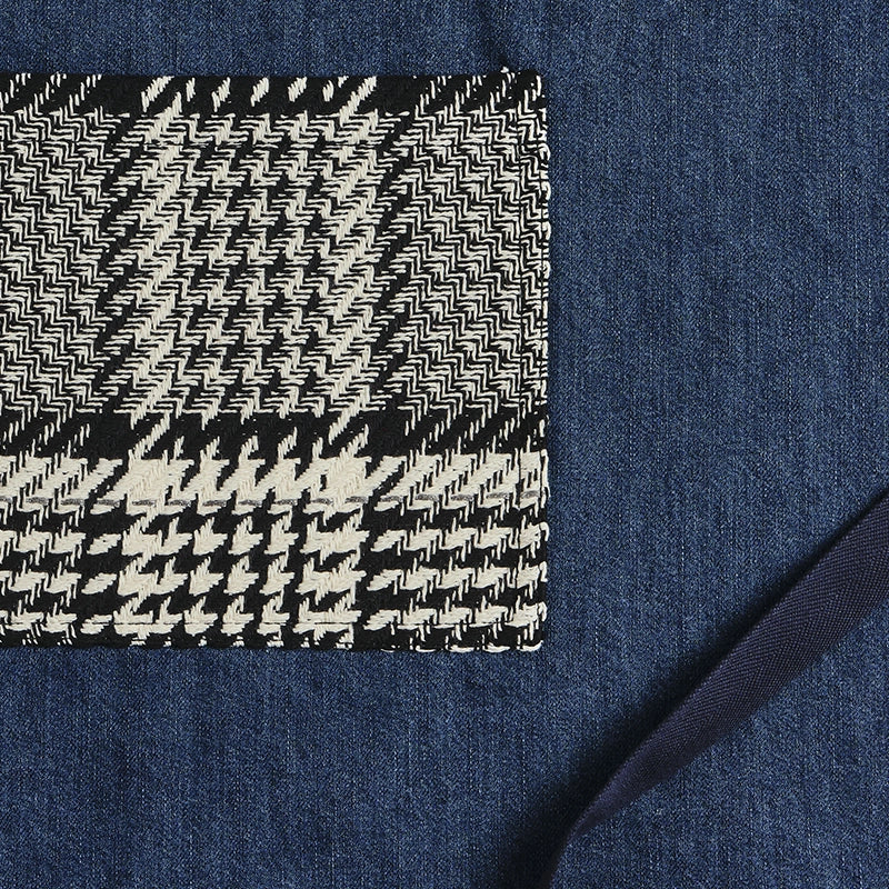 Tablier en coton pour homme Denim Dipsyrex Navy sans boutons pression Les Tabliers de Julie Andrieu