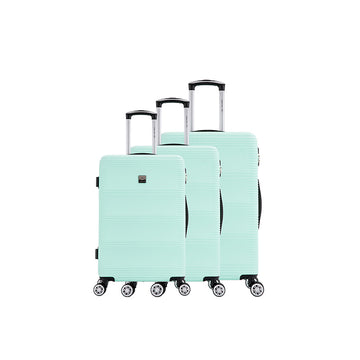 Set de 3 valises 8 roues Polycarbonate & ABS Vert d'eau France bag