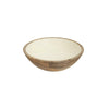 Saladier en bois de manguier de 25 cm blanc Inaya Atmosphera